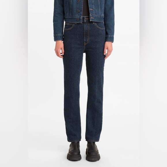 NWT Levi's 70s High Rise Slim‎ Straight Jean in Sonoma Stonewash 24 - Picture 1 of 12